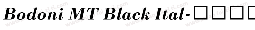 Bodoni MT Black Ital字体转换